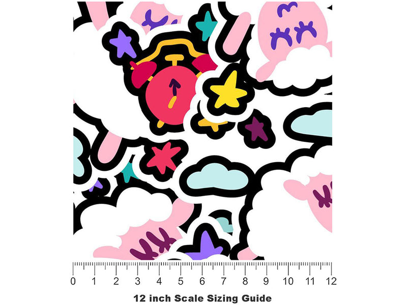 Count 'Em Up Sticker Bomb Vinyl Film Pattern Size 12 inch Scale~Rwraps Count 'Em Up Sticker Bomb Sizing Chart~3