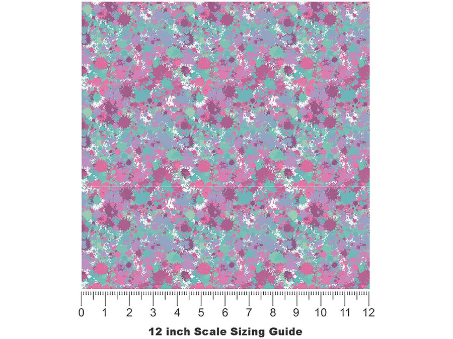 Courtship Dating Paint Splatter Vinyl Film Pattern Size 12 inch Scale~Rwraps Courtship Dating Paint Splatter Sizing Chart~2