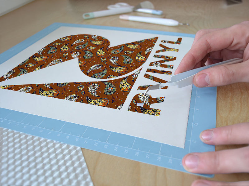 cowboy wrangling paisley Easy Weed Craft Vinyl