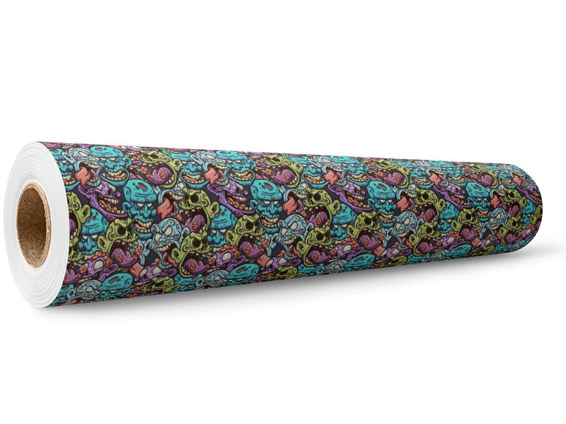 Cranial Cravings Zombie Wrap Film Wholesale Roll~Rwraps Series 914 Digitally Printed Vinyl Roll~5