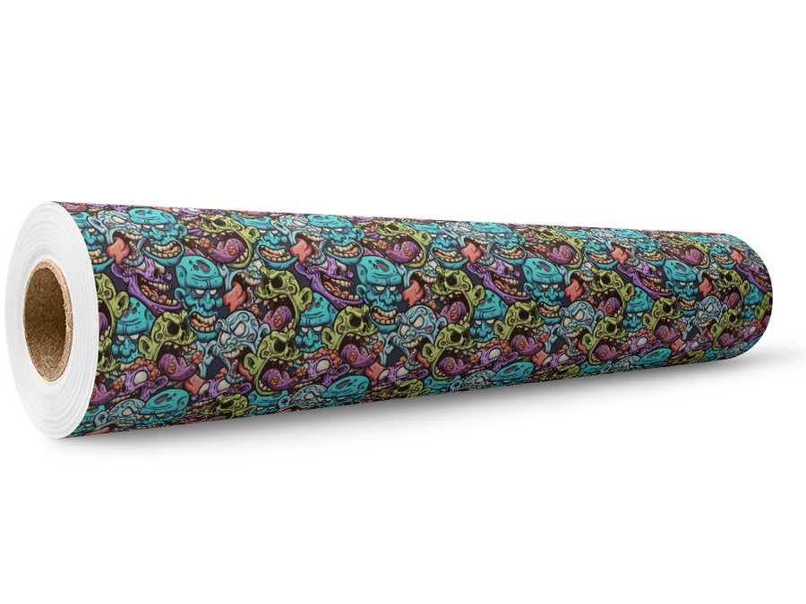 Cranial Cravings Zombie Wrap Film Wholesale Roll~Rwraps Series 914 Digitally Printed Vinyl Roll~5