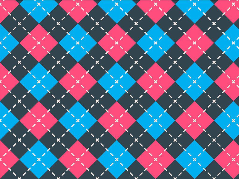 Crayon Contrast Argyle Vinyl Wrap Pattern~Rwraps Series 914 Digitally Printed Vinyl Wrap~0