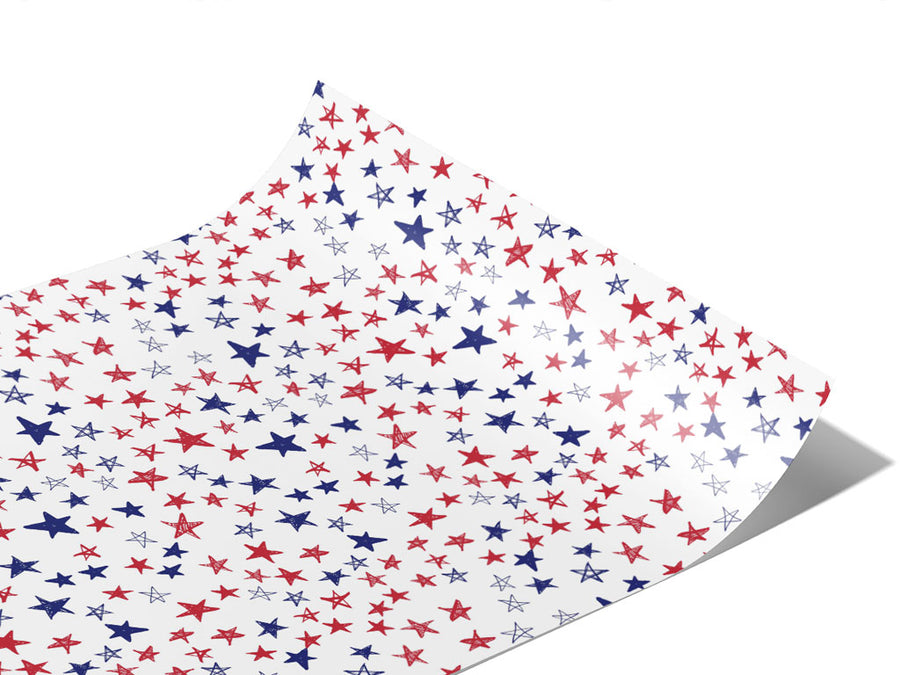 Crayon Stars Americana Vinyl Wraps~Rwraps Series 914 Digitally Printed Vinyl Wrap~1