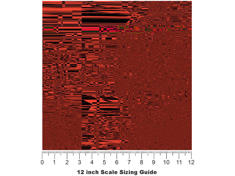 Crimson Distortion Technology Vinyl Film Pattern Size 12 inch Scale~Rwraps Crimson Distortion Technology Sizing Chart~3