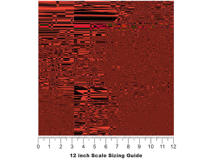 Crimson Distortion Technology Vinyl Film Pattern Size 12 inch Scale~Rwraps Crimson Distortion Technology Sizing Chart~3