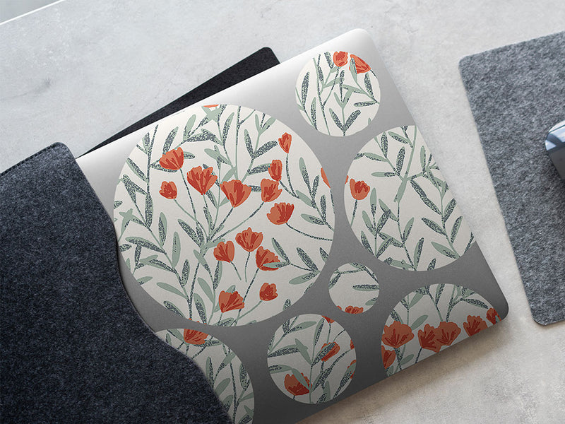 crimson meadow floral DIY Laptop Stickers
