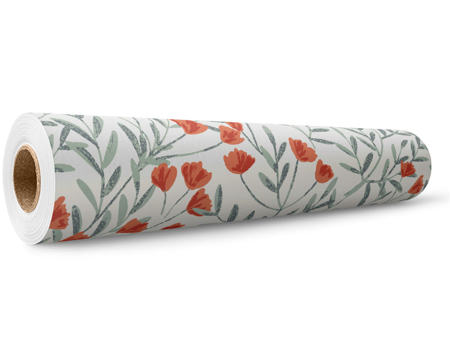 Crimson Meadow Floral Wrap Film Wholesale Roll~Rwraps Series 914 Digitally Printed Vinyl Roll~5