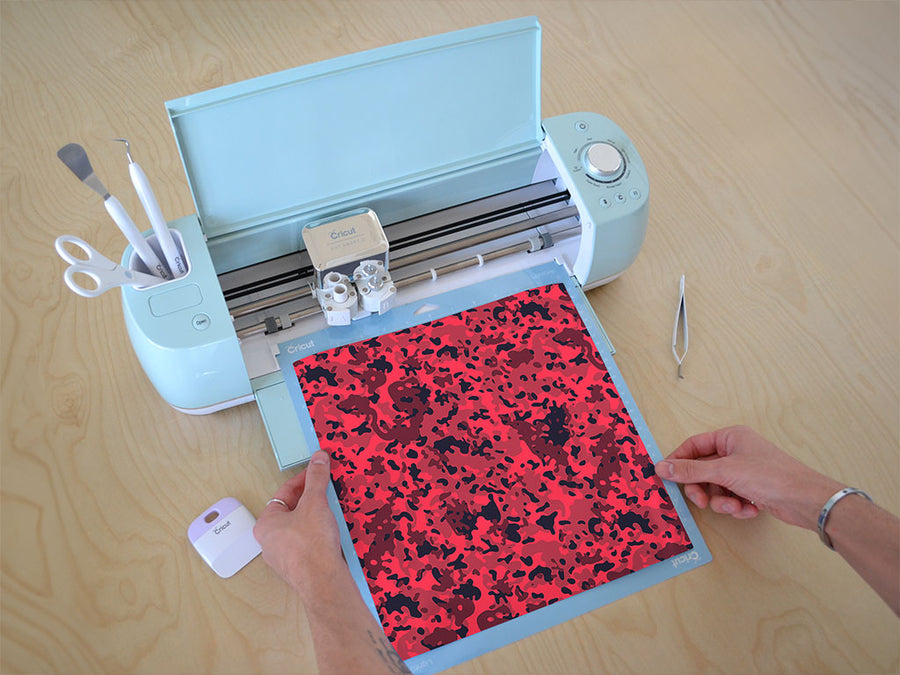 crimson sky camouflage Cricut Compatible Vinyl