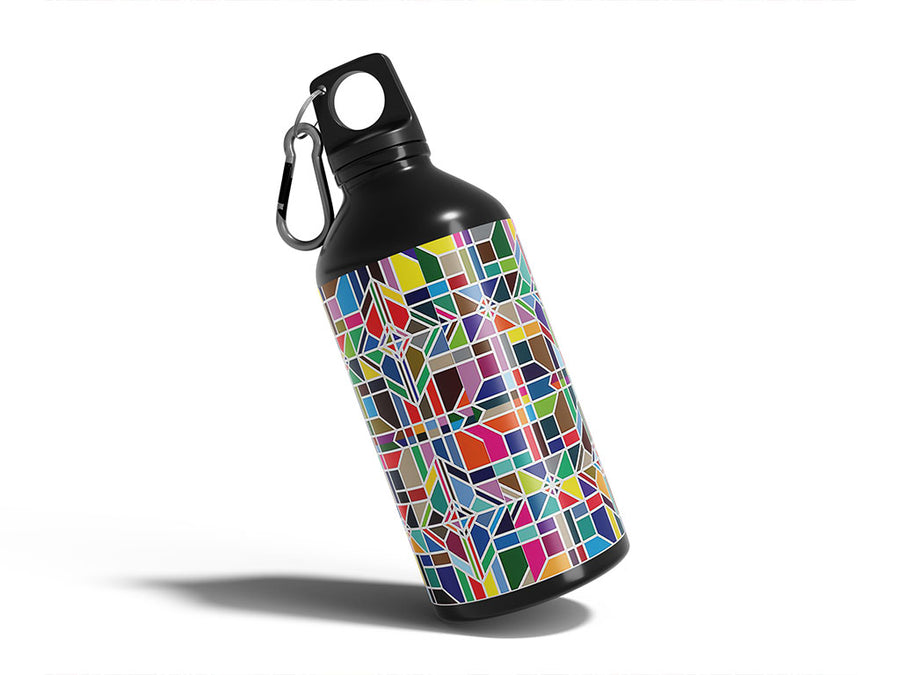 crisp window stained glass Water Bottle DIY Stickers