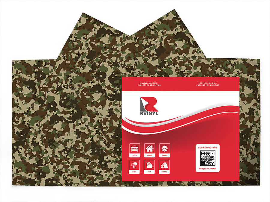 crocodile erbsentarnmuster camouflage Craft Vinyl Sheet Pack
