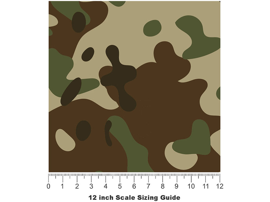 Crocodile Erbsentarnmuster Camouflage Vinyl Film Pattern Size 12 inch Scale~Rwraps Crocodile Erbsentarnmuster Camouflage Sizing Chart~3