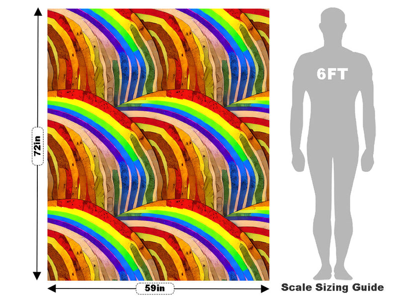 Crossing Rainbows Wooden Parquet Vehicle Wrap Scale~Rwraps Series 914 Crossing Rainbows Wooden Parquet Measurements~2
