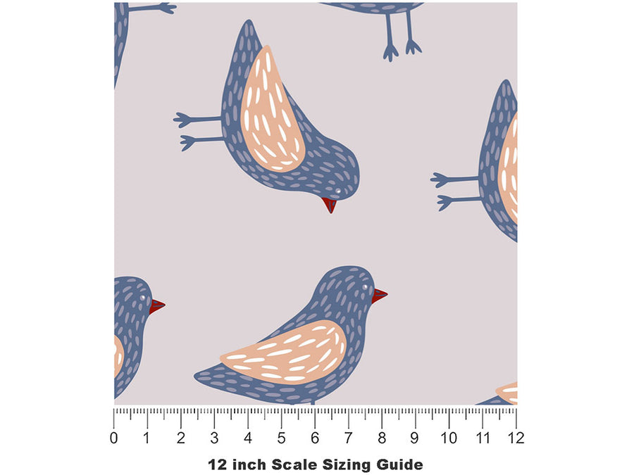 Crosswalk Wait Birds Vinyl Film Pattern Size 12 inch Scale~Rwraps Crosswalk Wait Birds Sizing Chart~2