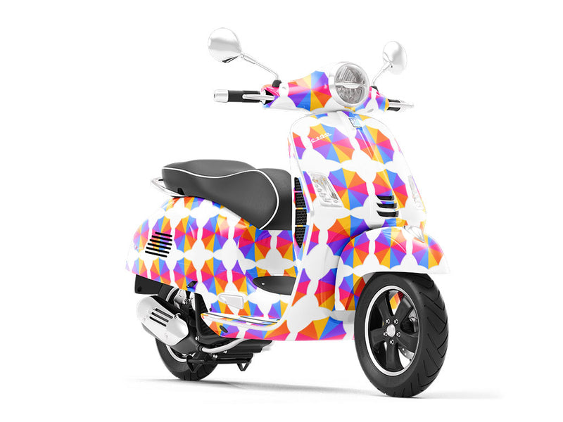 Crowded Day Summertime Vespa Scooter Wrap Film