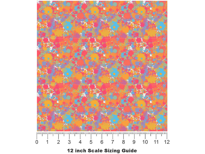Cruel Summer Paint Splatter Vinyl Film Pattern Size 12 inch Scale~Rwraps Cruel Summer Paint Splatter Sizing Chart~2