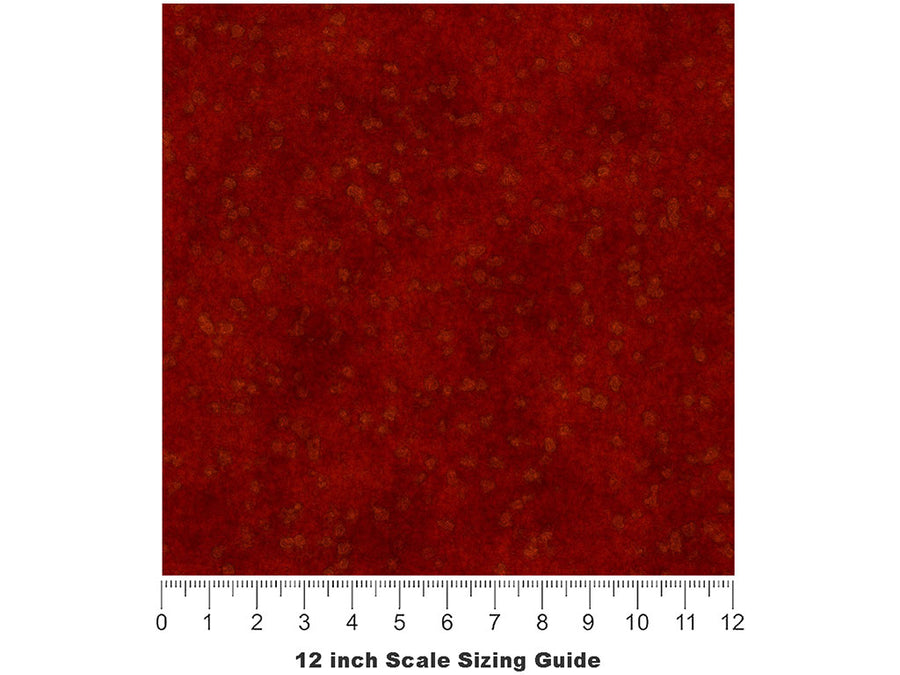 Crumbling Carmine Rust Vinyl Film Pattern Size 12 inch Scale~Rwraps Crumbling Carmine Rust Sizing Chart~3