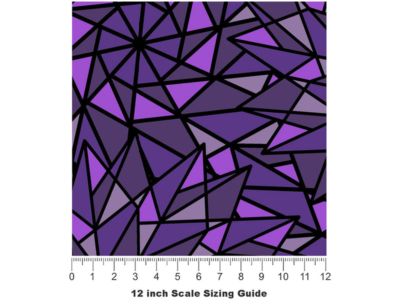 Crystal Daze Abstract Vinyl Film Pattern Size 12 inch Scale~Rwraps Crystal Daze Abstract Sizing Chart~2