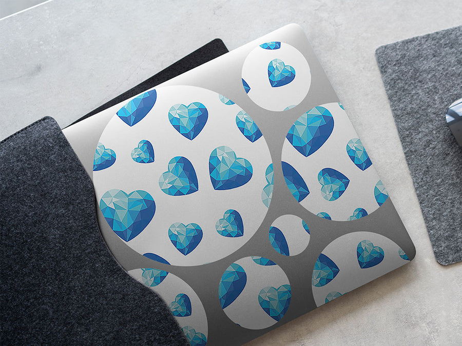 crystal tears heart DIY Laptop Stickers
