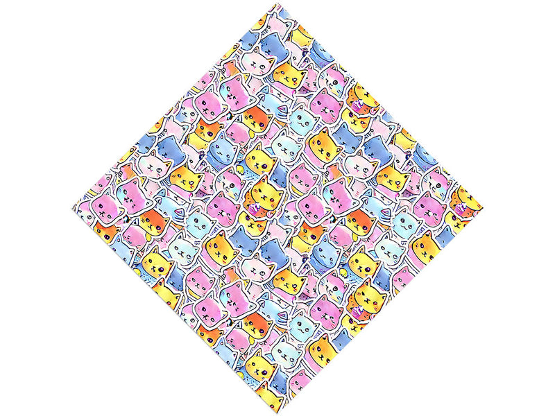 Cuddly Kittens Sticker Bomb Vinyl Wrap Pattern
