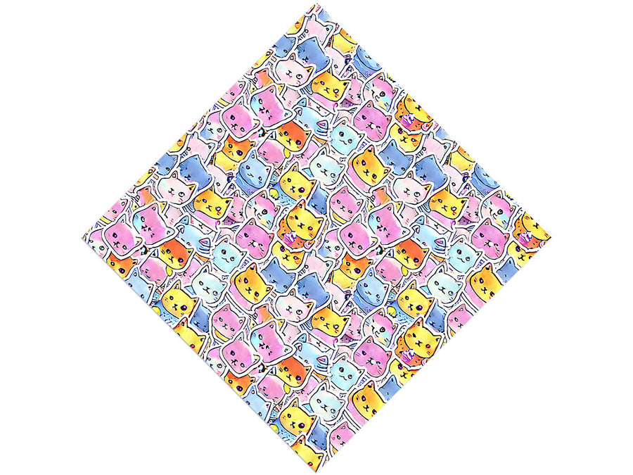 Cuddly Kittens Sticker Bomb Vinyl Wrap Pattern