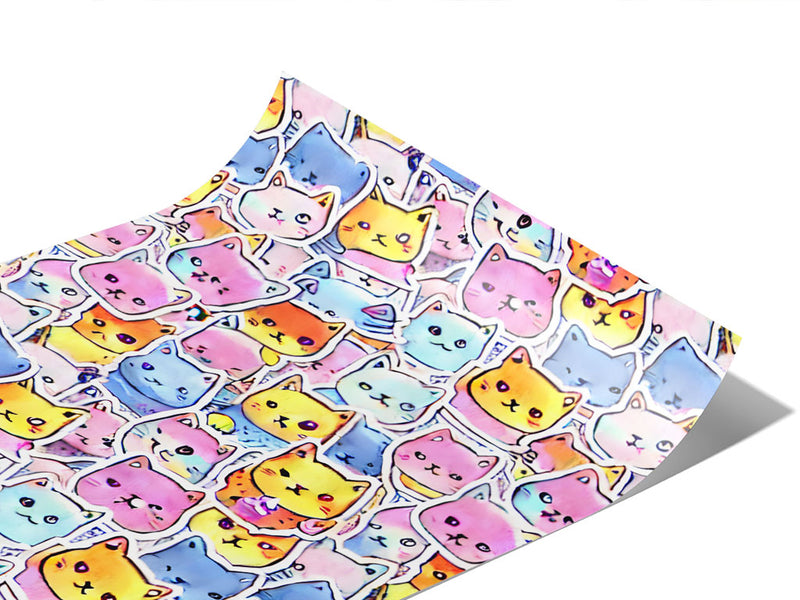 Cuddly Kittens Sticker Bomb Vinyl Wraps~Rwraps Series 914 Digitally Printed Vinyl Wrap~1