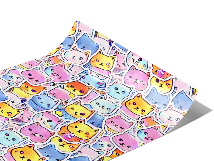 Cuddly Kittens Sticker Bomb Vinyl Wraps~Rwraps Series 914 Digitally Printed Vinyl Wrap~1