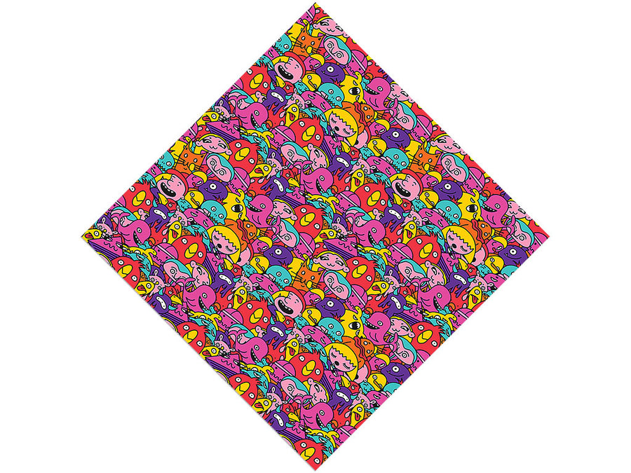 Cultural Exchange Sticker Bomb Vinyl Wrap Pattern