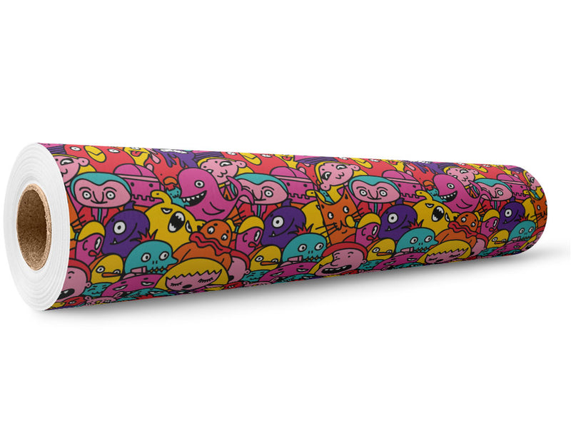 Cultural Exchange Sticker Bomb Wrap Film Wholesale Roll~Rwraps Series 914 Digitally Printed Vinyl Roll~5