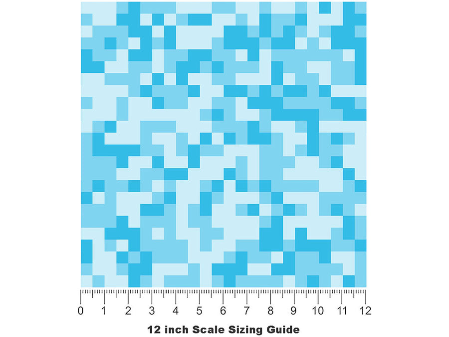 Curious Indeed Pixel Vinyl Film Pattern Size 12 inch Scale~Rwraps Curious Indeed Pixel Sizing Chart~2
