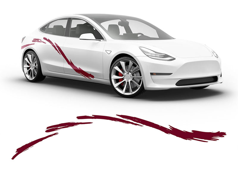 3M Burgundy Curves Body Graphic~Full Side Auto Decal Kit~0