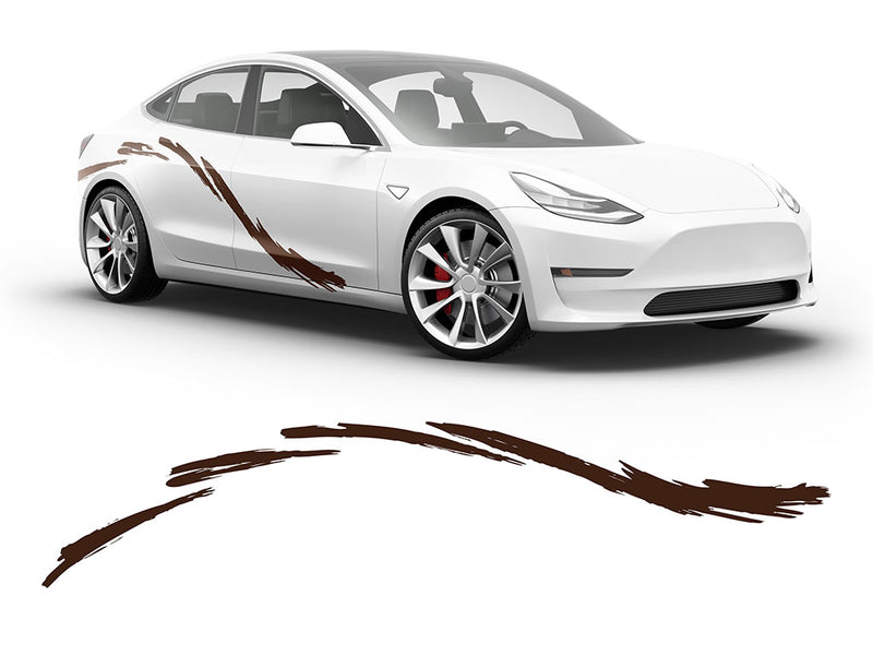 3M Brown Curves Body Graphic~Full Side Auto Decal Kit~0