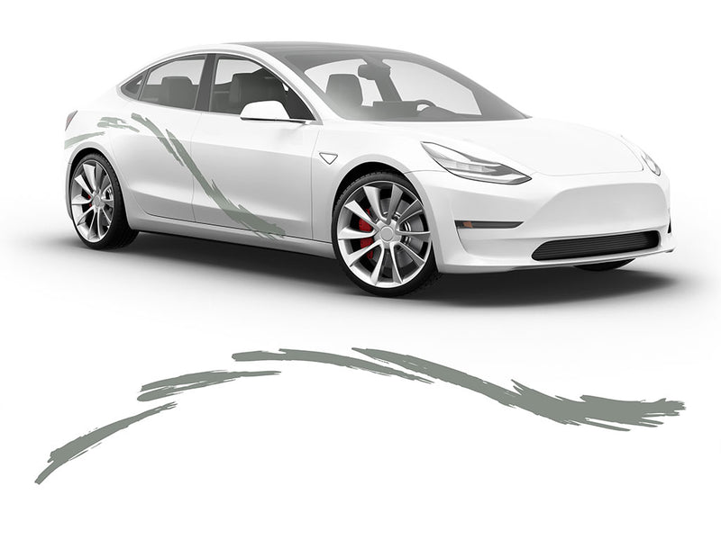 3M Light Gray Curves Body Graphic~Full Side Auto Decal Kit~0
