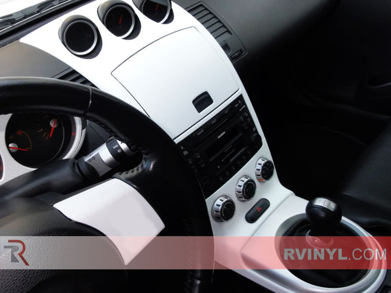 Custom White Dash Kit Vinyl Wrap