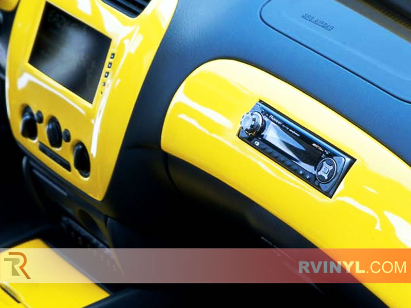 Custom Yellow Dash Kit Vinyl Wrap