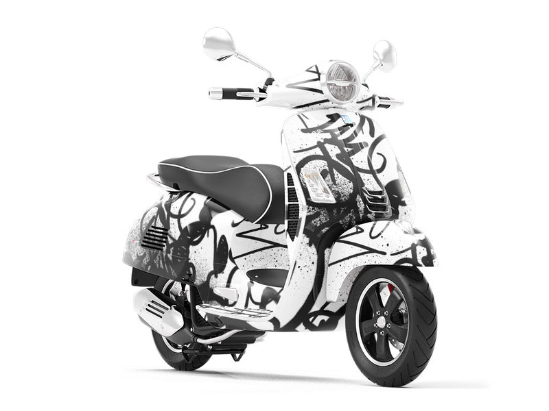 Cut and Run Graffiti Vespa Scooter Wrap Film