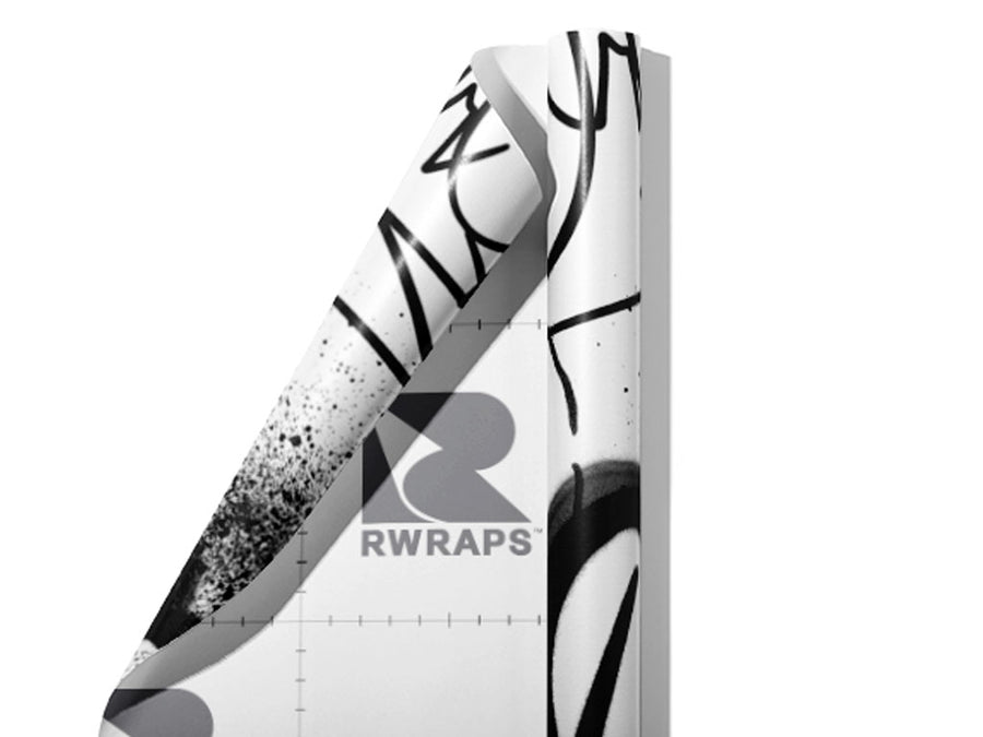 Cut and Run Graffiti Wrap Film Sheets~Rwraps Series 914 Cut and Run Graffiti Scrolled Sheet~3