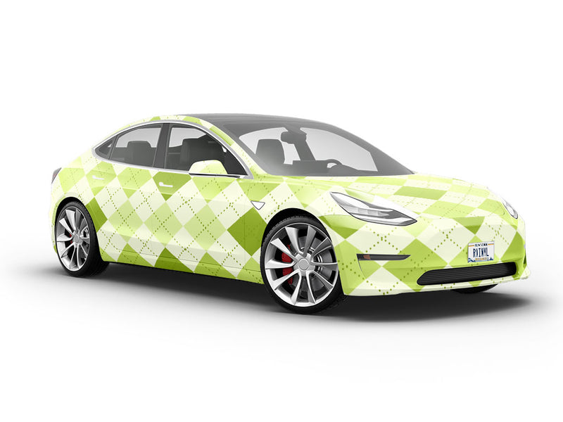 Cut the Grass Argyle Vehicle Vinyl Wrap
