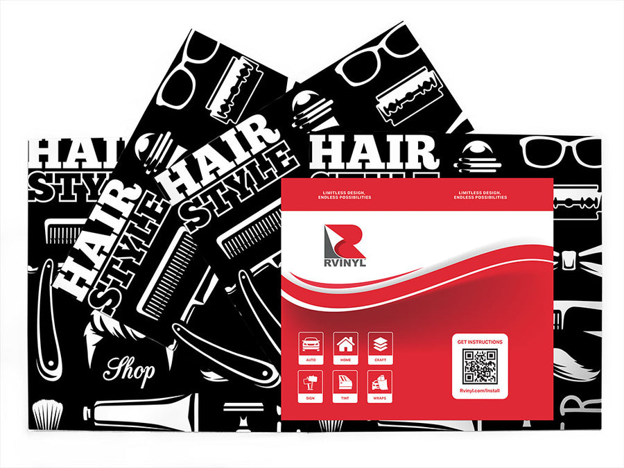 cut up barber shop Craft Vinyl Sheet Pack