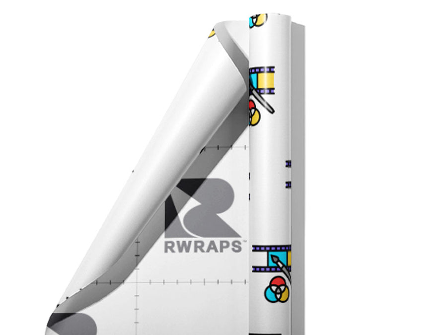 Cutting Room Movie Wrap Film Sheets~Rwraps Series 914 Cutting Room Movie Scrolled Sheet~3