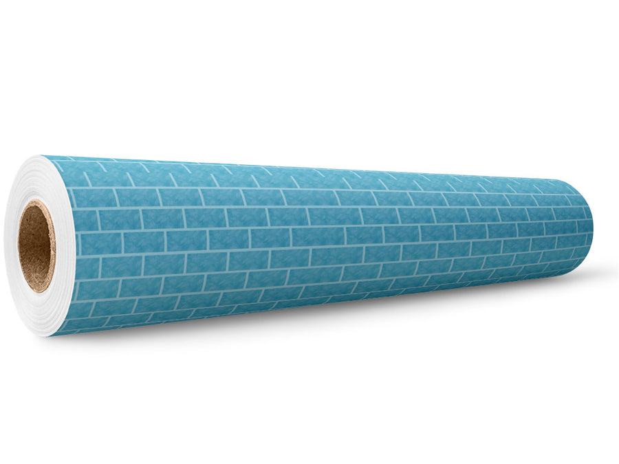 Cyan Brick Wrap Film Wholesale Roll~Rwraps Series 914 Digitally Printed Vinyl Roll~5