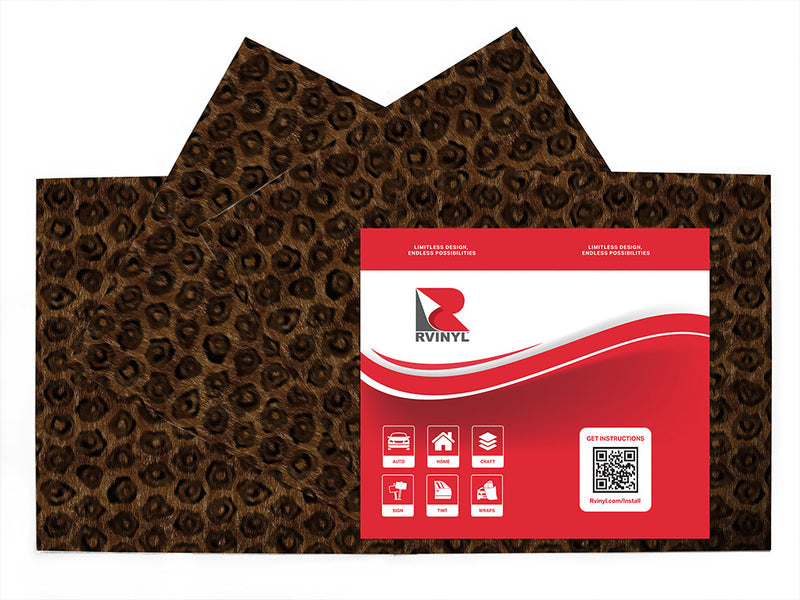 cyber black cheetah animal print Craft Vinyl Sheet Pack