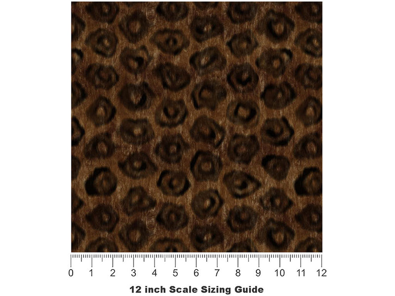 Cyber Black Cheetah Vinyl Film Pattern Size 12 inch Scale~Rwraps Cyber Black Cheetah Sizing Chart~3