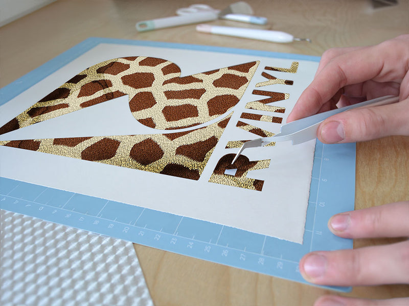 cyber giraffe animal print Easy Weed Craft Vinyl