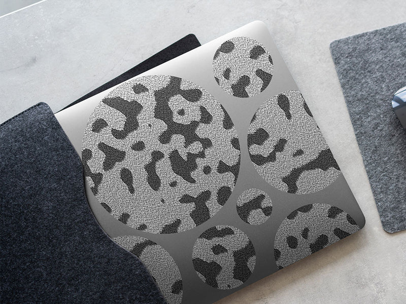 cyber gray cowhide cow animal print DIY Laptop Stickers