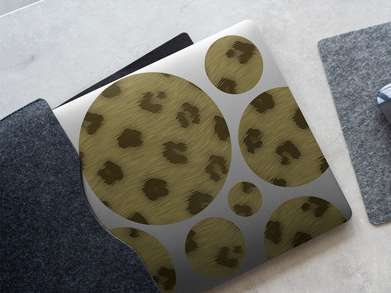 cyber green cheetah animal print DIY Laptop Stickers