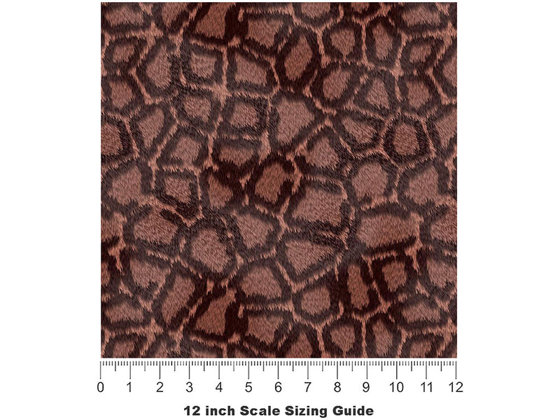 Cyber Rose Giraffe Vinyl Film Pattern Size 12 inch Scale~Rwraps Cyber Rose Giraffe Sizing Chart~3