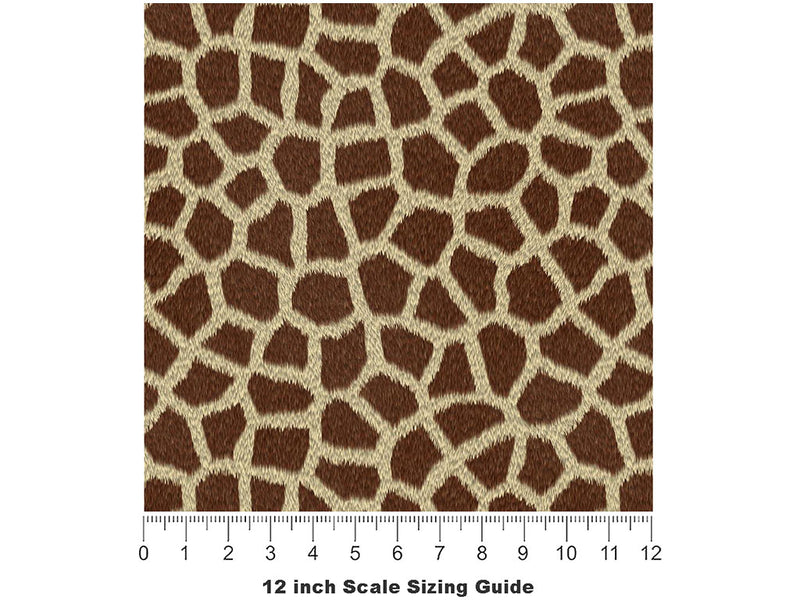 Cyber Tarangire Giraffe Vinyl Film Pattern Size 12 inch Scale~Rwraps Cyber Tarangire Giraffe Sizing Chart~3