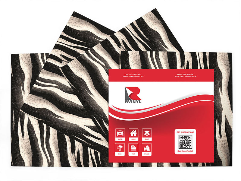 cyber zebra animal print Craft Vinyl Sheet Pack