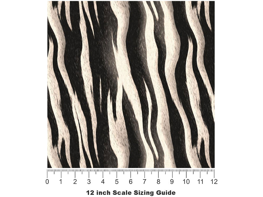 Cyber Zebra Vinyl Film Pattern Size 12 inch Scale~Rwraps Cyber Zebra Sizing Chart~3