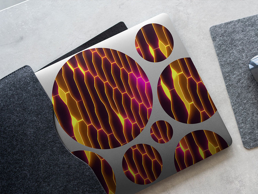 cyberpunk honeycomb science fiction DIY Laptop Stickers